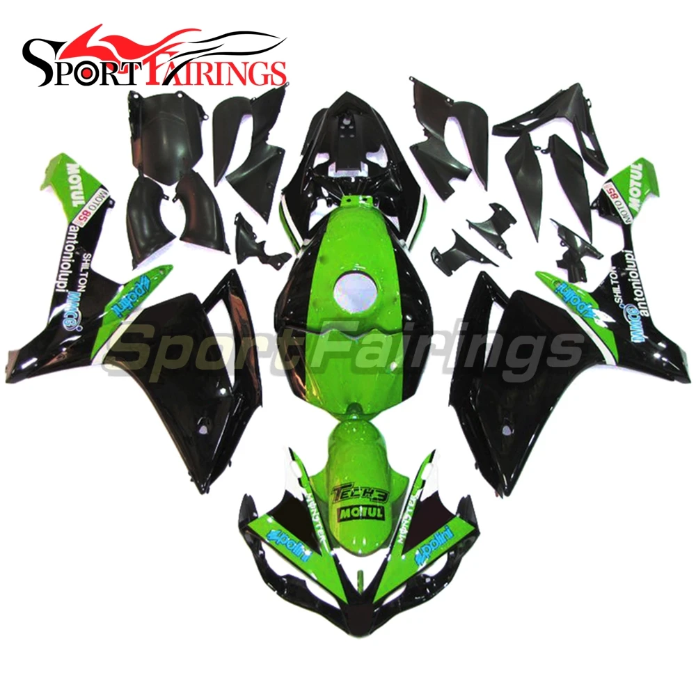 Обтекатели Fit Yamaha YZF1000 R1 год 2007 2008 07-08 sportbike ABS Двигатель цикл обтекатель комплект Двигатель кузов капот зеленый