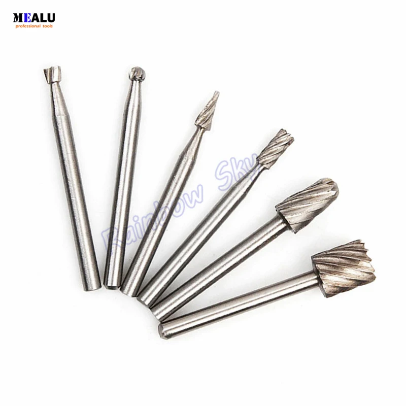 

6 Pcs Dremel Rotary Tool Mini Drill Bit Set Cutting Tools for Woodworking Knife Wood Carving Tools Kit Wood Tools Accessories