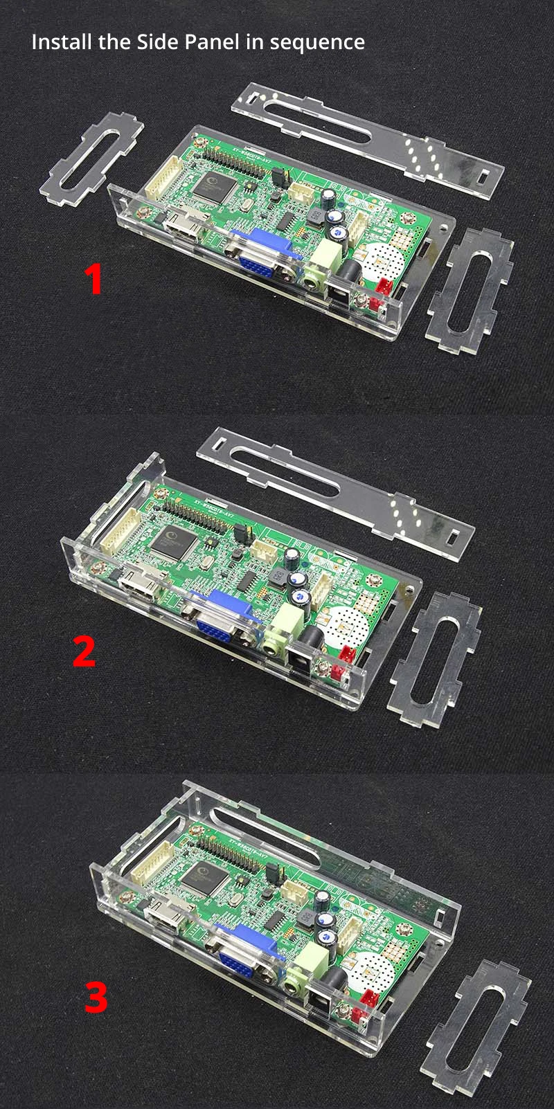 For our M.NT68676 controller driver card motherboard LED/LCD controller driver board transparent Acrylic protective case box