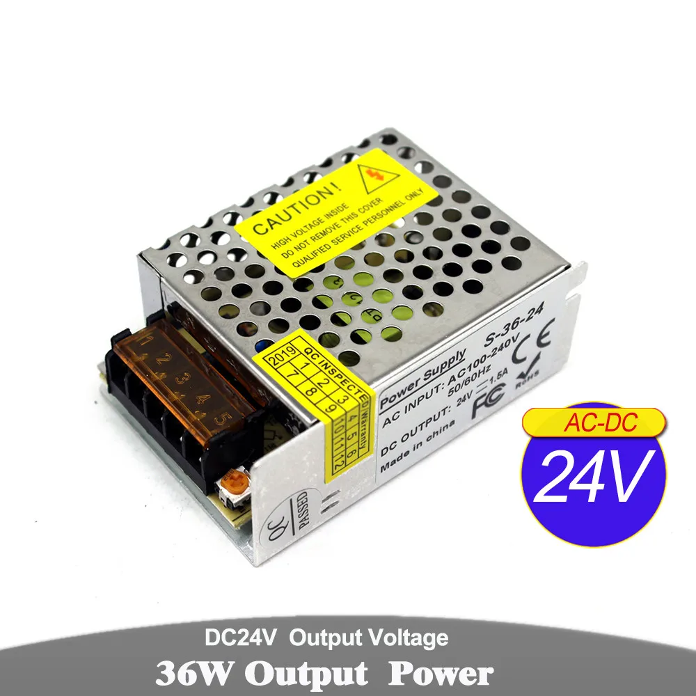 

12V 24V Power Supply Switch 24W 25W 36w Lighting Transformers 100-240v AC to DC12V DC24V Power Source For LED Light CCTV