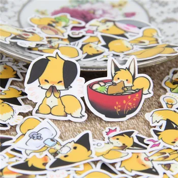 

40 Pcs Little Fox Stickers for Laptop Snowboard Home Decor Car Styling Decal Fridge Doodle Fashion Waterproof Kid DIY Sticker