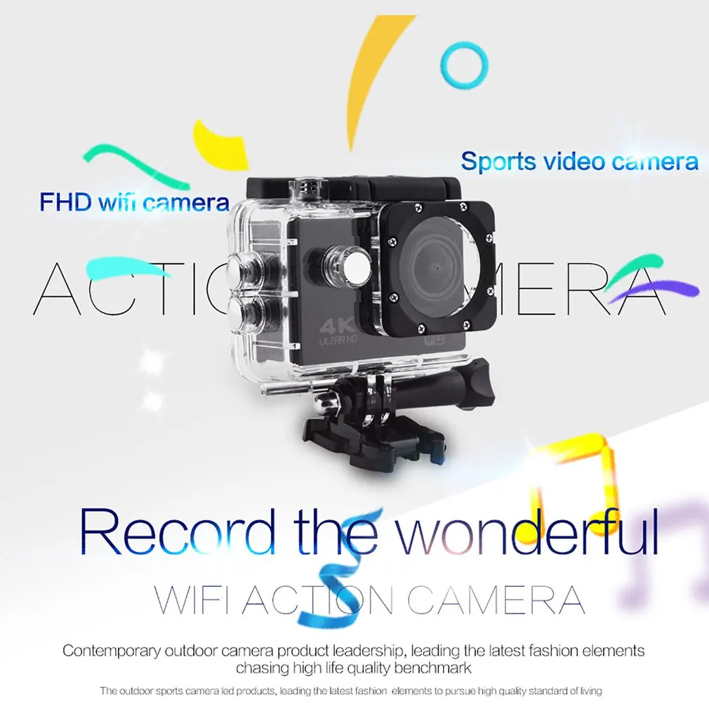 Профессиональная спортивная Экшн-камера Telecomando 4k видеокамера Wifi Ultra Hd 16mp DVR спортивная видеокамера для дайвинга на открытом воздухе