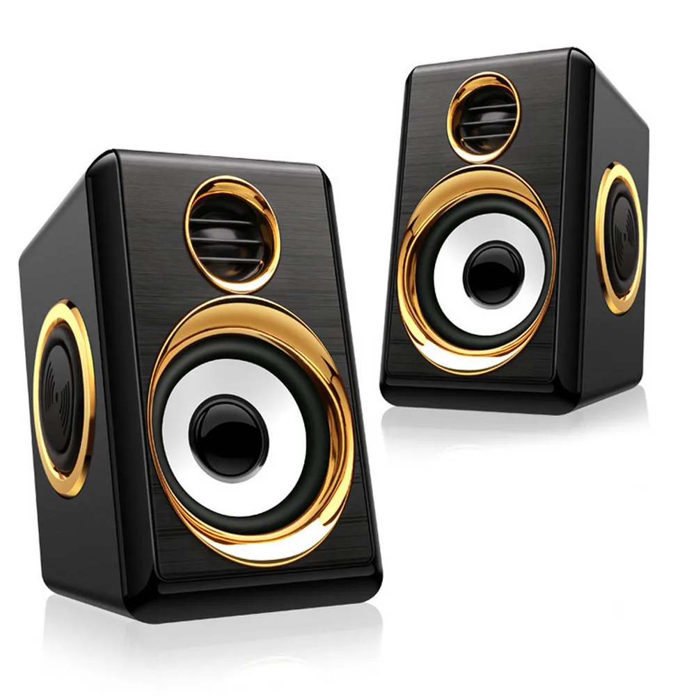 

Portable PC Speakers For Computer Bass USB Stereo Wired Powered Speaker Desktop with 3.5mm plug For PC Laptops Phone