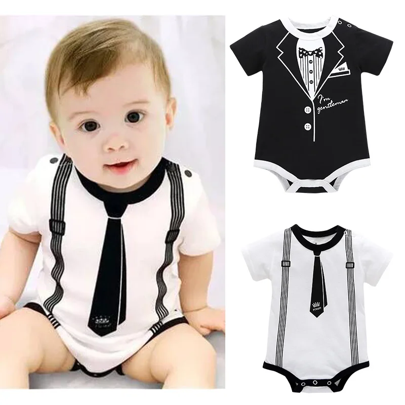 

Newborn Baby Clothes Cotton toddler boy romper O-Neck gentleman body for newborns overalls jumpsuit roupa de bebe baby onesie