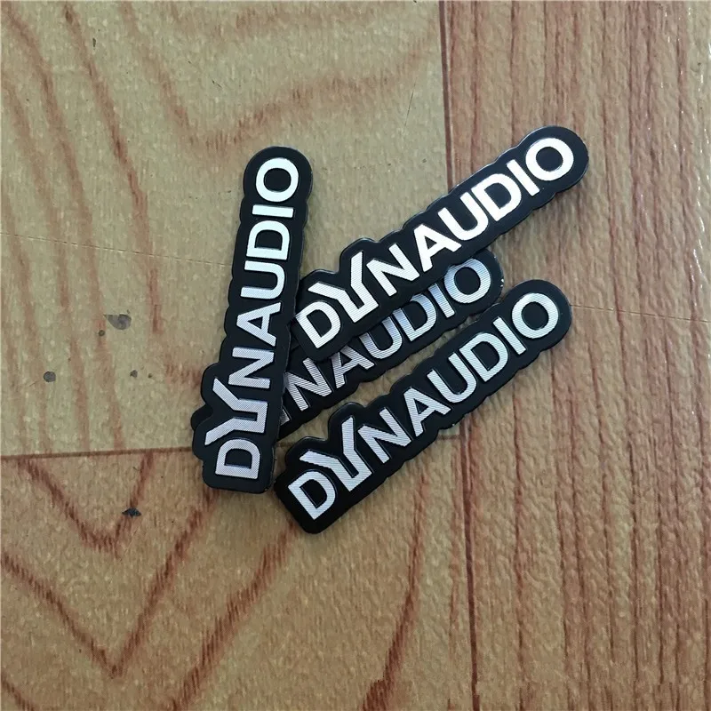 4PCS Car Sticker DYNAUDIO speaker aluminum 3D Auto Car Stickers Sound letter