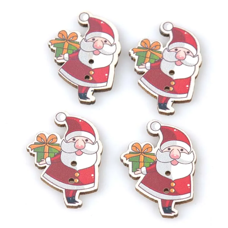 50pcs-24-33mm-MIxed-Red-Christmas-Buttons-botones-de-madera-Flatback-Scrapbooking-Wooden-Button-Sewing-Accessories (4)