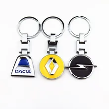 3D металлический автомобильный брелок для ключей, брелок с логотипом, автомобильные модные аксессуары для Renault Opel Dacia, брелок для ключей, автомобильный стиль