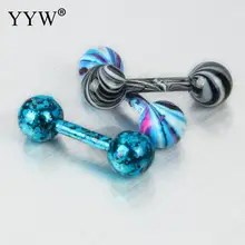 10 шт./лот панк Нержавеющая сталь пупка, Пирсинг Серьга шар со штангой стержня уха поддельный пирсинг Arete ювелирных изделий для Для мужчин Для женщин
