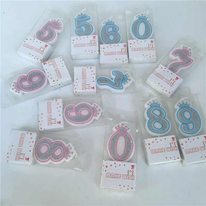 

1Pc Number Birthday Cake Candles 1 2 3 4 5 6 7 8 9 0 Creative Lucky Pink Crown Kids Adult Birthday Candle for Party Decoration