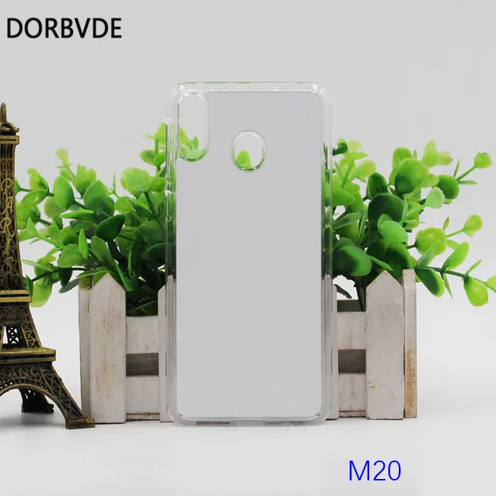 2D чехол, сублимационная печать для samsung M10 M20 жесткий Пластик с пустые металлические вставки 50 шт