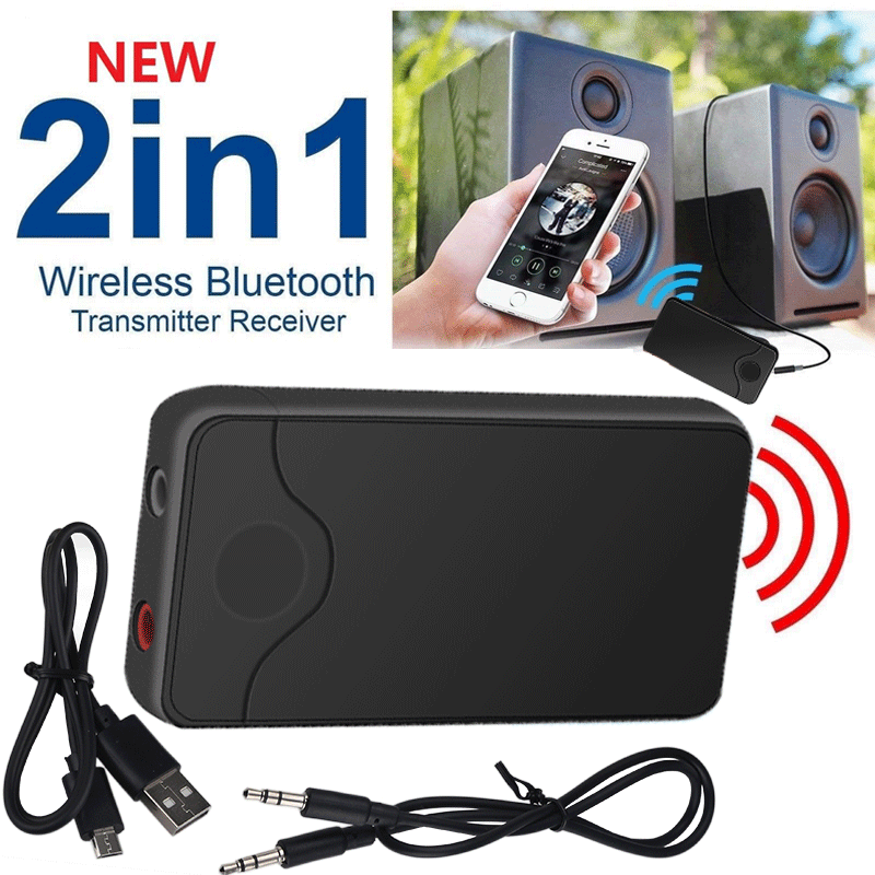 Новая одежда для маленькой девочки 2 в 1 Беспроводной Bluetooth передатчик и приемник Bluetooth V4.0 аудио адаптер с 3,5 мм аудио кабель+ зарядка через usb кабель 3C21