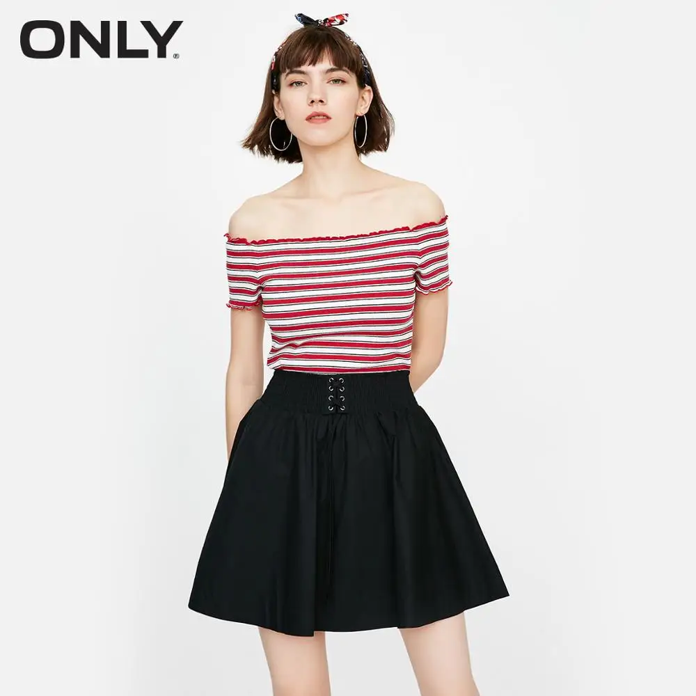 

ONLY women's spring new straps high waist A skirt | 118216515