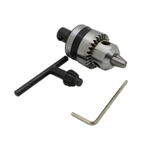 0.6-6mm Mini Drill Chuck Mount B10 Taper Accessories with 5mm Connector Rod Motor Shaft Key Wrench Power Tools Free shipping