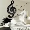 New 3D G-Clef Music Note Wall Clock Modern Minimalist Wall Clock Quartz Movement for Bedroom Living Room Personality Decoration 5