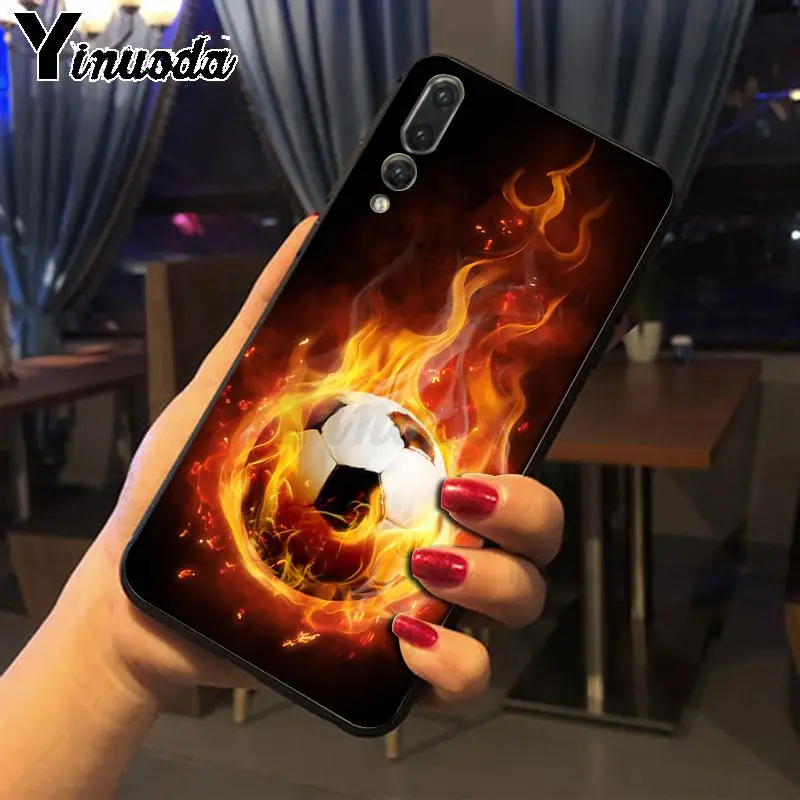 burning fire football field sports