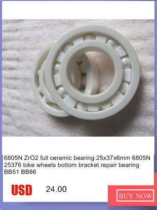 Free shipping 6805N 6805RD SI3N4 hybrid ceramic bearing 25x37x6mm 6805 25376 bike wheels bottom bracket repair bearing BB51