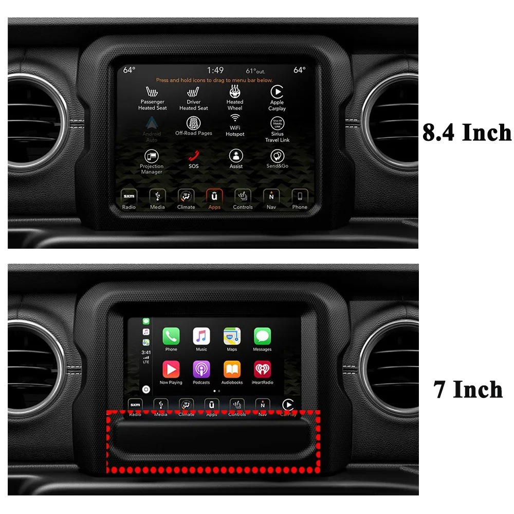 Защитная пленка для экрана 7 дюймов/8 4 дюйма Jeep Wrangler JL Uconnect 2018 2019|Лепнина