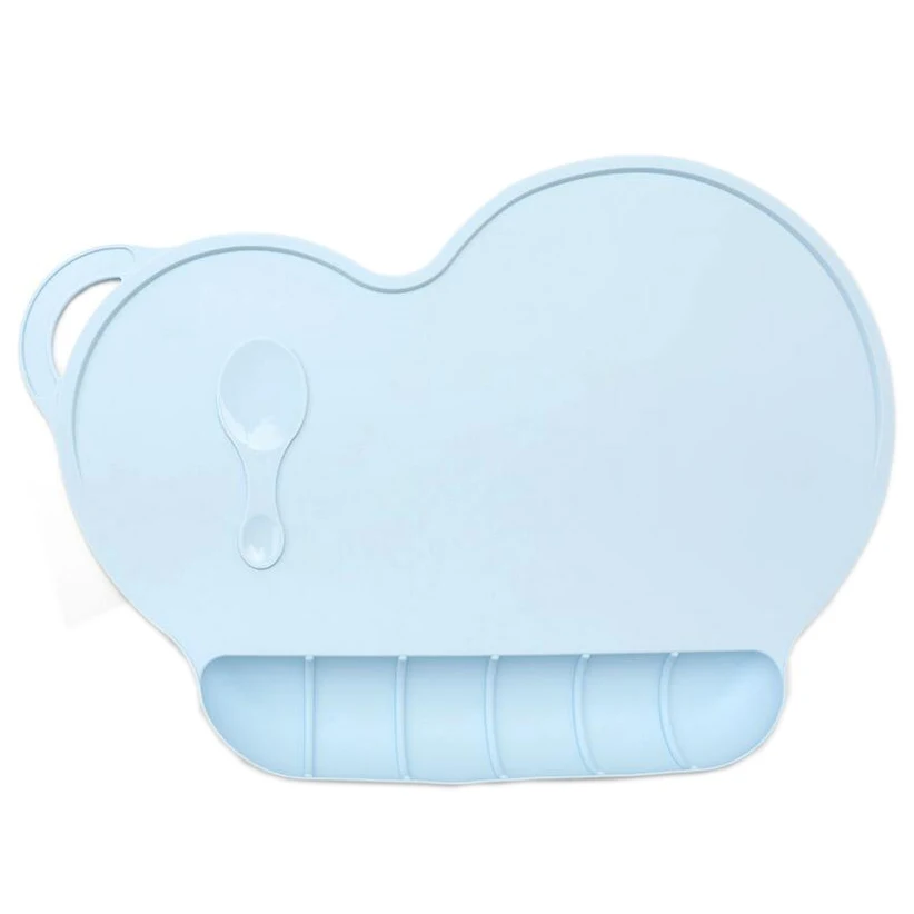 Baby Silicon Plate Sucker Slip-resistant Baby Silicone Placemat Waterproof Snack Mat Food Pocket Kid Dinner Plate Tableware Set