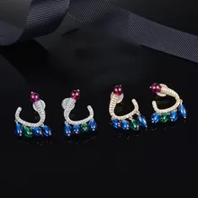 SLJELY, прекрасный дизайн, высокое качество, 925 пробы, серебряные ювелирные изделия, серьги в форме конфет, для женщин, AAA, кубический цирконий, розовый камень, серьги-гвоздики