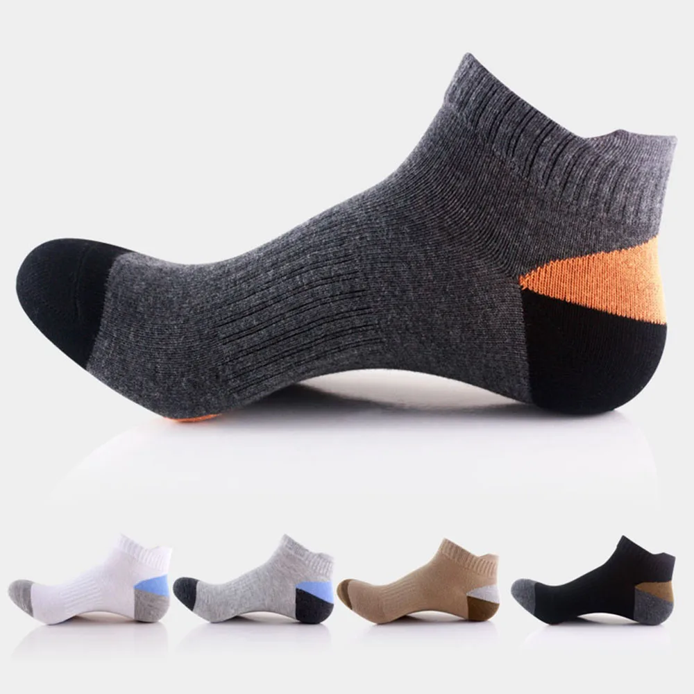 

Cotton Men Fashionable Spring Autumn Winter Duck Tongue Short Breathable Sport Basketball Solid Ankle Socks