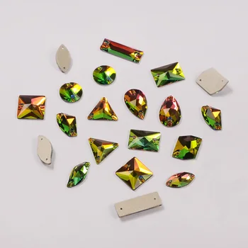 

flatback Strass Sew on Rainbow rhinestones CRYSTAL VITRAIL MEDIUM (001 VM) sewing on buttons DIY garment Craft Dress Decoration