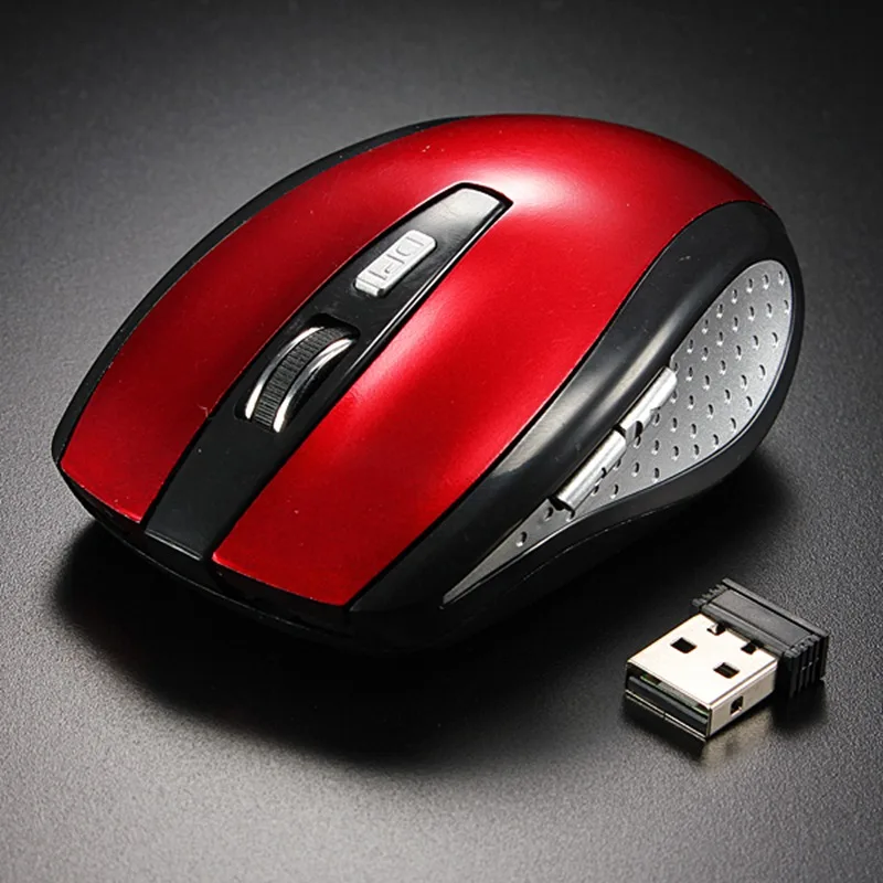 USB оптическая мышь 2,4 ГГц Беспроводная мышь 1200 dpi 5 кнопок USB приемник мин игровая мышь PC Gamer мыши для ноутбука компьютер - Цвет: Красный