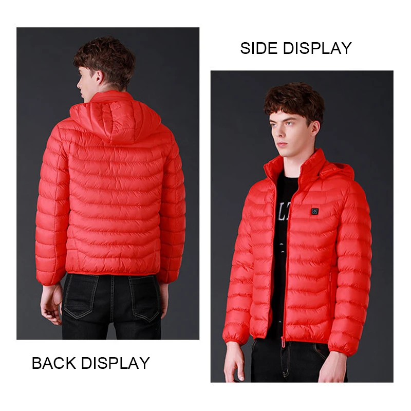 Hunting Fishing Camping Hiking Outdoor Sports USB Electric Battery Heated Jacket Heating Hoodie Cloth Warmer Coats Best Gift