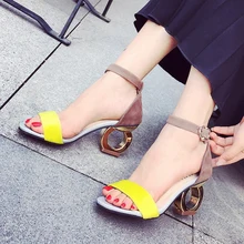 Weiblichen hochhackigen sandalen 2017 sommer neue mode persönlichkeit mit offene sandalen frau schuhe wilden Büro