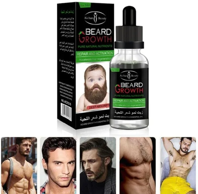 

2018 Professional Men Beard Growth Enhancer Facial Nutrition Moustache Grow Beard Shaping Tool Beard care products