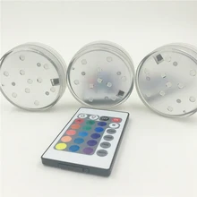 Погружной светодиодный водонепроницаемый ночник с пультом дистанционного управления с питанием от аккумуляторной батареи AAA чай свет для ваза вечерние украшения