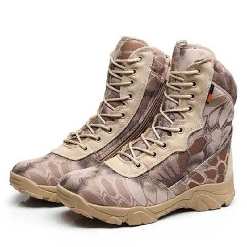 

Men Tactical Shoes Military Desert Combat Boot Army Shoes Breathable Hiking Sport Hunting Shoes Work Shoes Snakes Ankle Boots