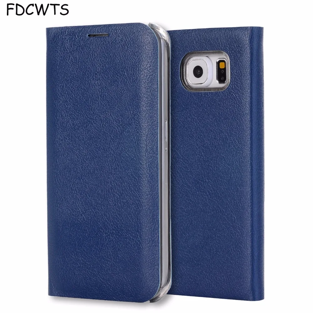 

FDCWTS Flip Cover Leather Case For Samsung Galaxy S6 edge S6 Wallet Phone Case Cover With ID Credit Card Holder For Samsung S6