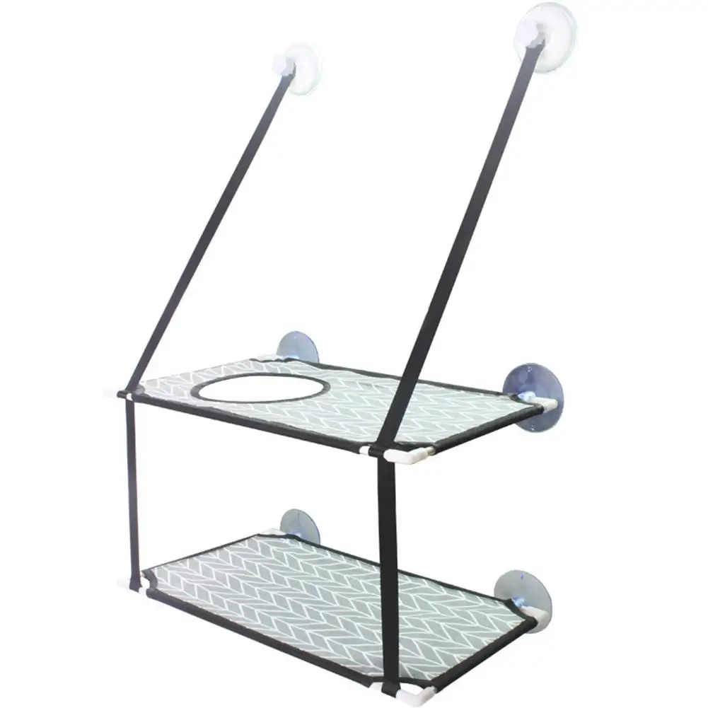 

Cat Bed Detachable Cat Hammock Window Perch Balcony Suction Cup Style Hanging Sunny Bed Pet Metal Frame Soft Mats Quick Delivery