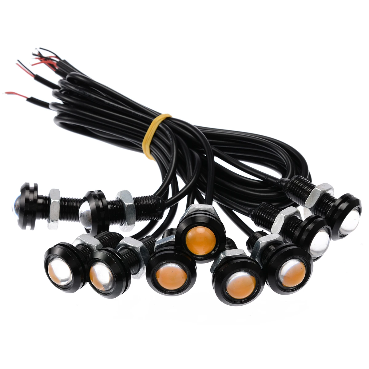 

10pcs Eagle Eye COB LED Car Daytime Running DRL Head Tail Backup Amber Light Amber for all cars