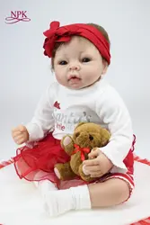 NPK Кукла реборн с softwholesale реалистичные моделирование reborn baby doll Мягкий силиконовый винил настоящая нежное прикосновение новорожденных