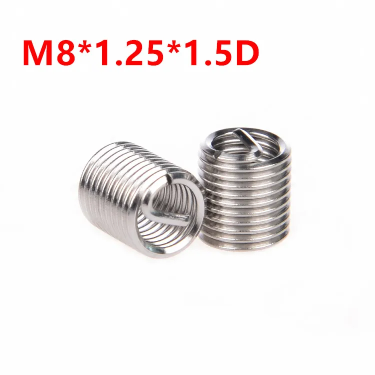 Thread Repair Insert Coil Stainless Steel M10-1.25×1.5D 100PCS 