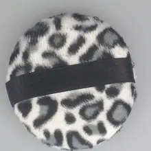 30 шт./партия, лицо и пудра для тела пуховка-стильная черно-белая леопардовая пуховка для пудры 85 мм