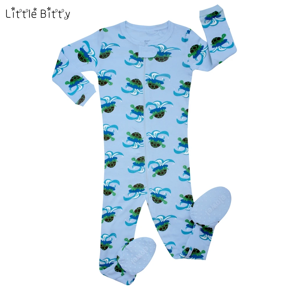 

Little Bitty 2019 baby boys girls pajamas children kigurumi kids pyjamas child rommper animal turtle fishes whale cars pijamas