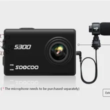 SOOCOO S300 Экшн-камера 2,3" сенсорный ЖК Hi3559V100+ IMX377 4K 30fps EIS Wifi 12MP CMOS bluetooth удаленный внешний микрофон