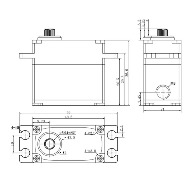 KINGMAX BLS3511S 83 г 40 кг цифровые стальные шестерни класс IPX8 водонепроницаемый