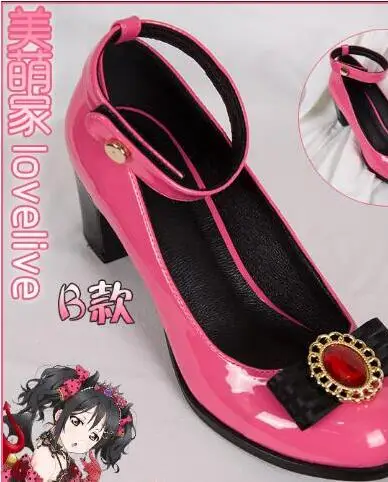 Обувь в стиле аниме «Живая любовь! Маленький Дьявол, демон Awaken Эли аясе, обувь для костюмированной вечеринки, обувь для косплея Rin Hoshizora, женская обувь на высоком каблуке - Цвет: style1