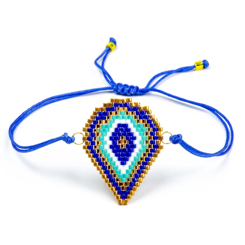 

Shinus 10Pcs/lot MIYUKI Bracelets Turkish Evil Eyes Bracelet Bohemia Devil Eye Handmade Charm Bracelets Rope Chain Girls Jewelry