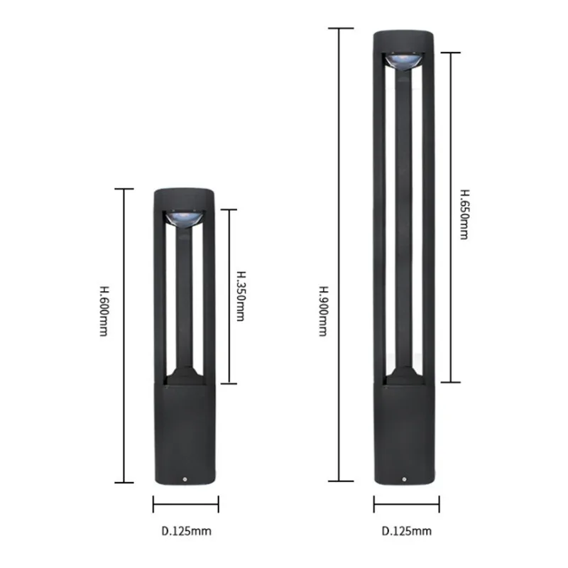 Светодиодный Боллард газонный садовый светильник парковка двора ландшафтное освещение открытый алюминиевый светодиодный Дорога тропинка декоративная лампа для освещения газона