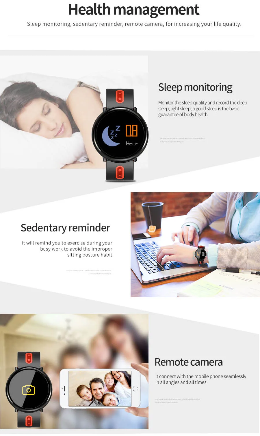 QIACHIP Smart Horloge gps работает Bluetooth 4,0 Спорт Смарт Horloge Hartslagmeter Waterdicht Android iOS Afstandsbediening камер