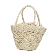 Женская сумка плетеная солома сумка большой вместимости летние пляжные вечерние сумки MUG88