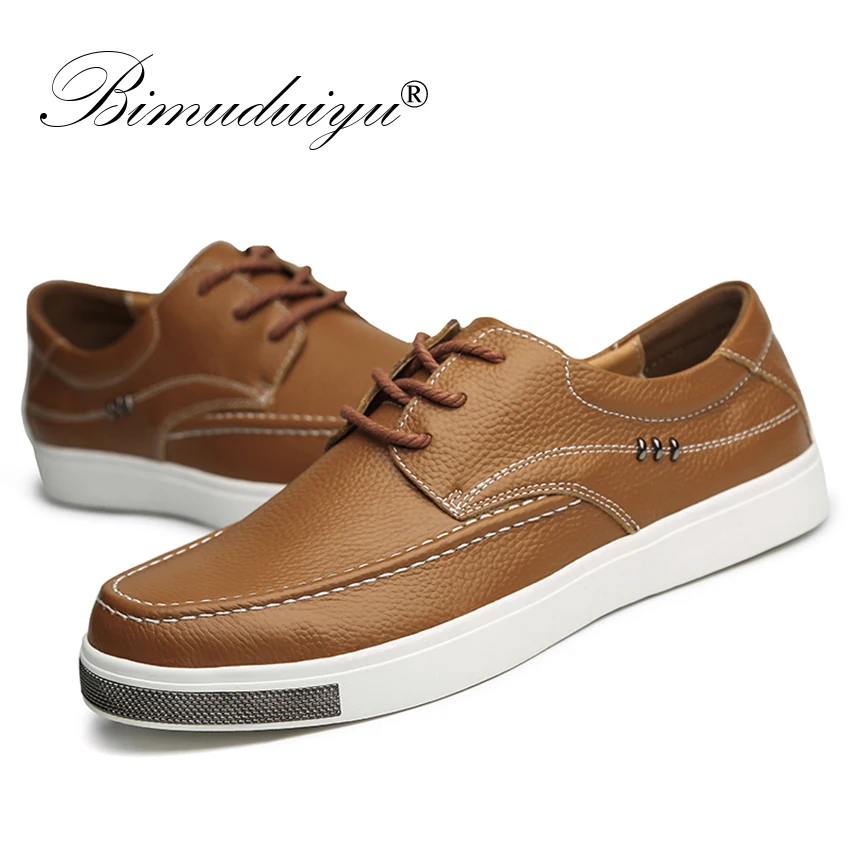 BIMUDUIYU Handmade Genuine Leather Men Casual Shoes Luxury Brand 2018 New Arrive Oxfords Shoes High Quality Trendy Shoes For Men BIMUDUIYU Handmade Genuine Leather Men Casual Shoes Luxury Brand 2018 New Arrive Oxfords Shoes High Quality Trendy Shoes For Men
