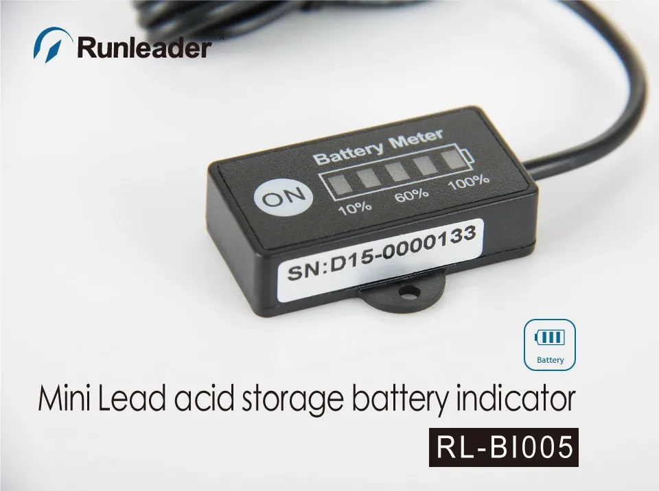 50 шт./лот) Батарея датчик светодиодный Батарея метр Индикатор 12/24V RL-BI005 для Гольф тележки в байкерском стиле