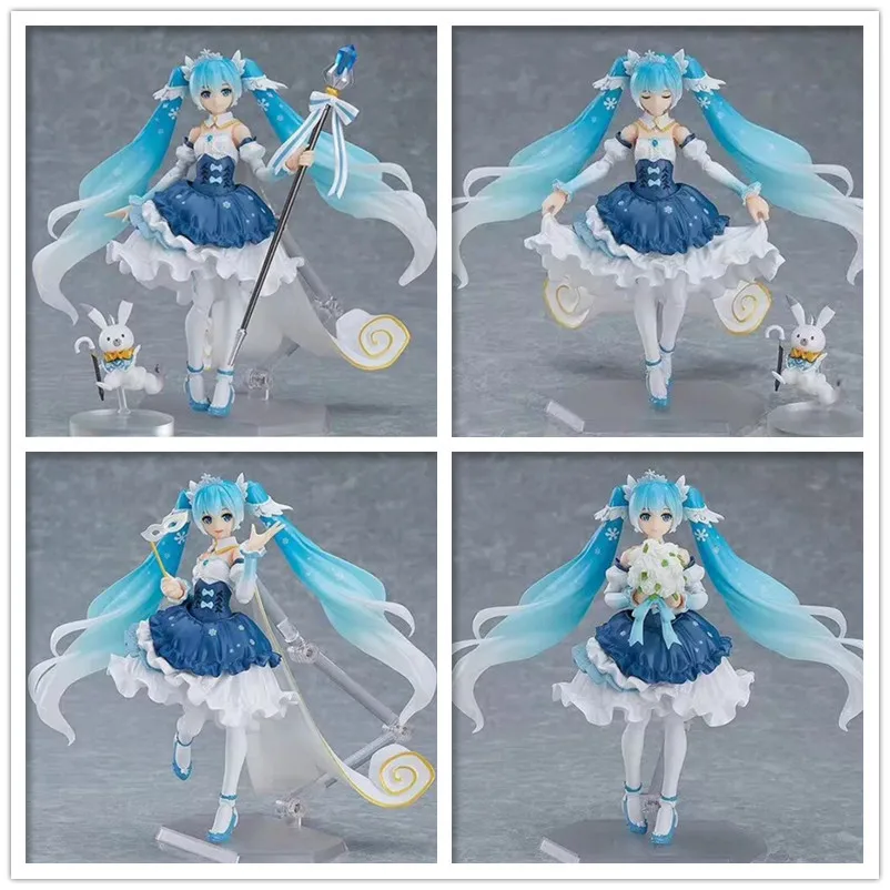 Miku EX-054 10th anniversary Snow Hatsune подвижное лицо ПВХ Фигурки Коллекция Модель игрушки подарок