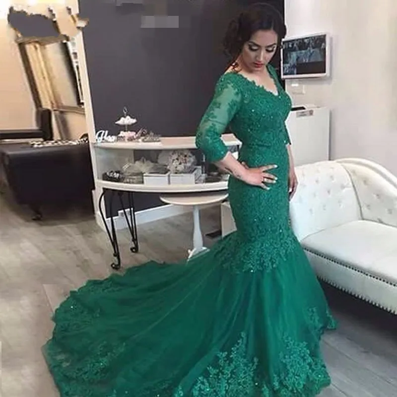 SHJ020 Сексуальные Русалка Вечерние платья 2019 халат De Soiree v-образным вырезом кружевное с вырезом на спине знаменитости Выпускные платья