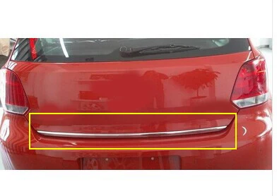 Подходит для 2011-2012 VW POLO 5dr ABS Хром Задняя Крышка багажника отделка